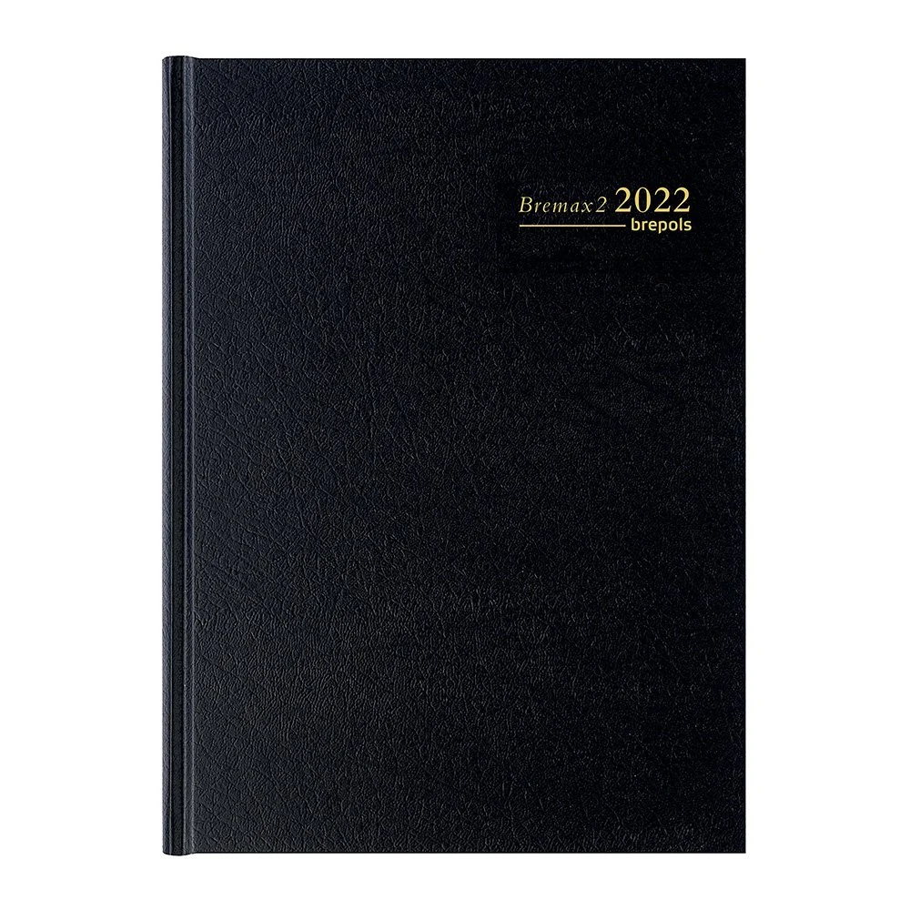 BRE000213450160-agenda-1-jour-sur-2-pages-brepols-bremax-2-santex-a4-2022-noir