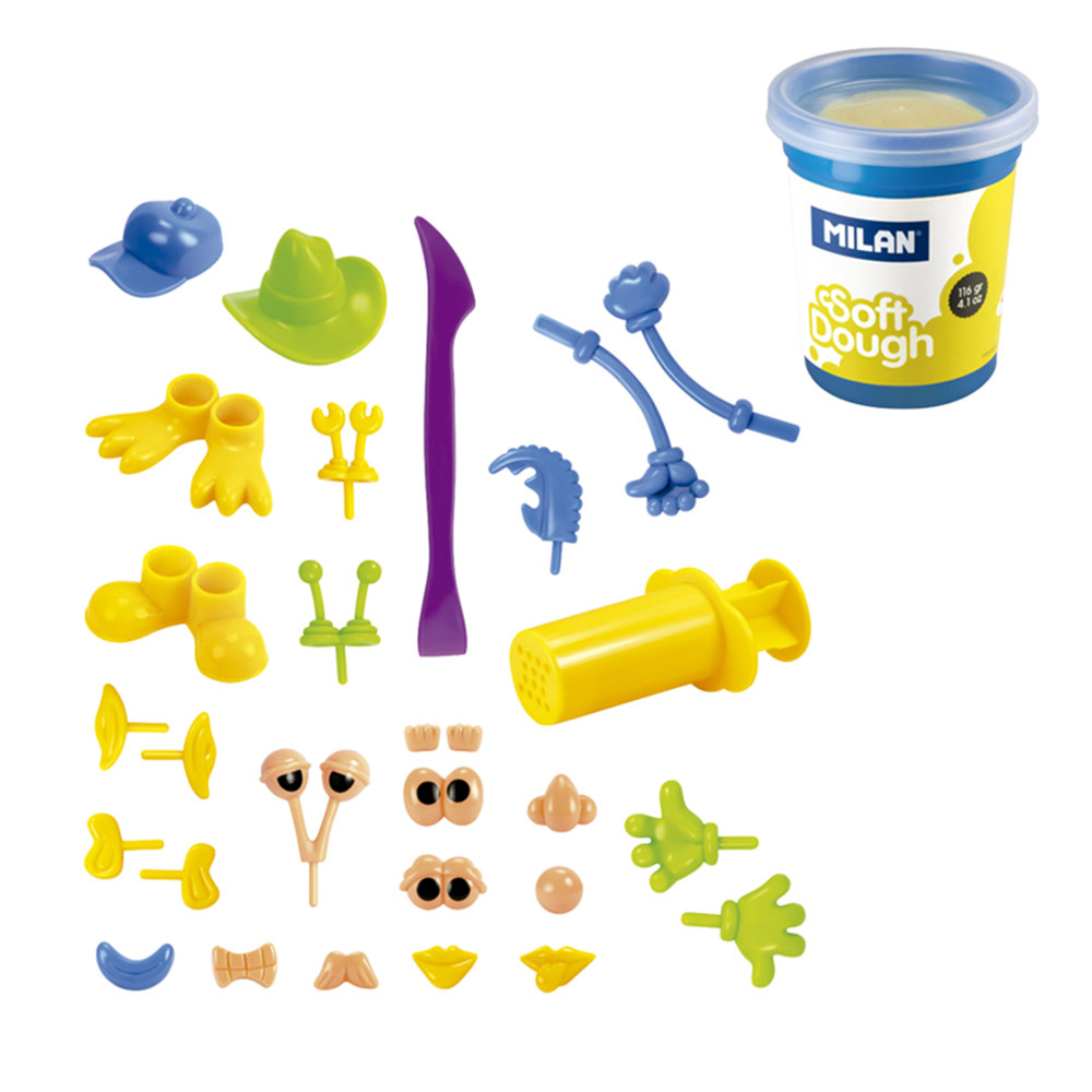 Coffret Pâte à Modeler MILAN Soft Dough Monsieur Heureux Chez Rentreediscount Loisirs créatifs
