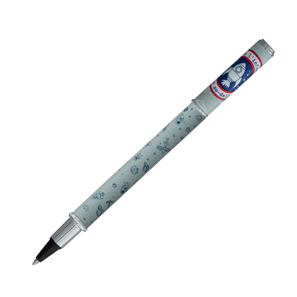 Stylo Roller Ergonomique ONLINE Metallic Bleu - Poignée Souple, Rechargeable, Pour Gauchers/droitiers - 3
