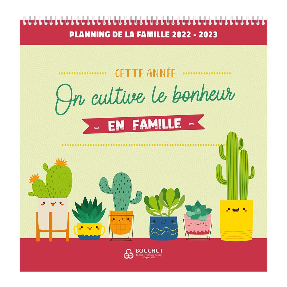 Calendrier 2023 30x30 Calendrier Illustré Famille 2022-2023 Bouchut 30 X 30 Cm : Chez  Rentreediscount Fournitures Scolaires
