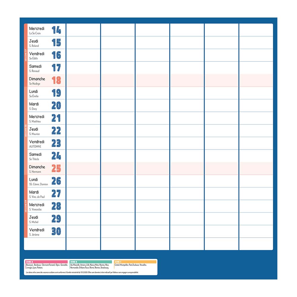 Calendrier 2023 Bouchut Calendrier Illustré Famille 2022-2023 Bouchut 30 X 30 Cm : Chez  Rentreediscount Fournitures Scolaires