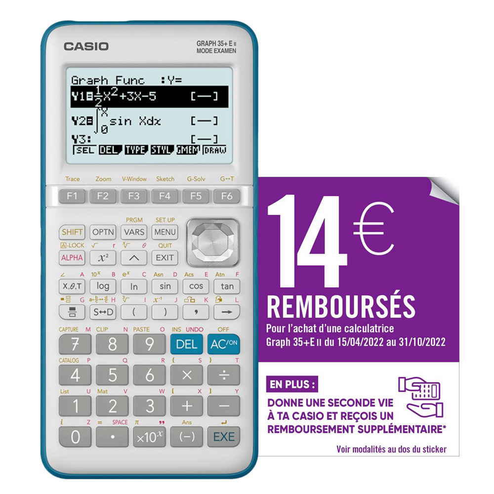 Calculatrice graphique Casio Graph 35+E II Chez Rentreediscount